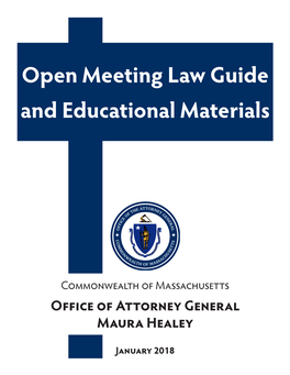 Open Meeting Law Guide and Educational Materials