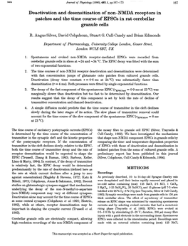 Deactivation and Desensitization of Non-NMDA Receptors in Patches and the Time Course of Epscs in Rat Cerebellar Granule Cells