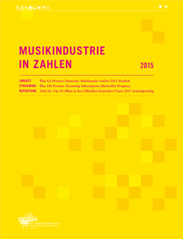 Musikindustrie in Zahlen: Jahrbuch 2015