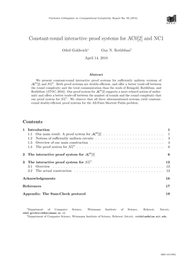 Constant-Round Interactive Proof Systems for AC0[2] and NC1