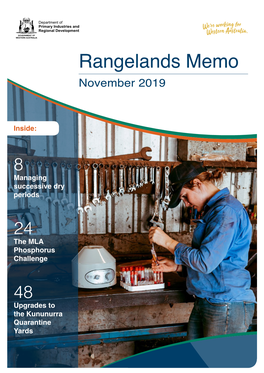 Rangelands Memo, November 2019