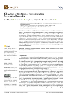Estimation of Tire Normal Forces Including Suspension Dynamics