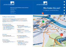 Ihr Weg Zur Universität Bonn!