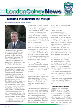 SPRING 2014 Theft of a Million from the Village! Malcolm Macmillan, Parish Council Chairman