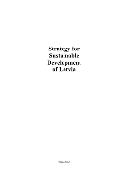 Strategy for Sustainable Development of Latvia