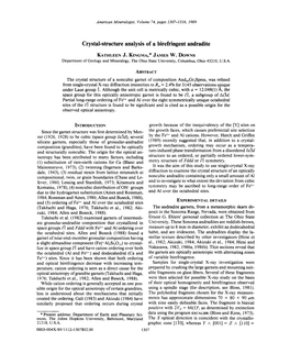 Crystal-Structure Analysis of a Birefringent Andradite