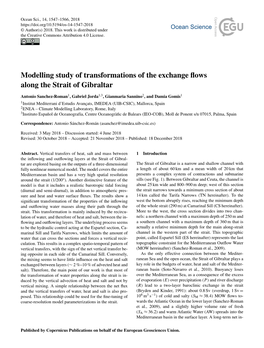 Modelling Study of Transformations of the Exchange Flows Along the Strait of Gibraltar