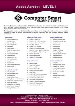 Adobe Acrobat – LEVEL 1