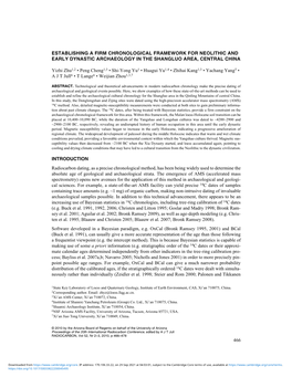 466 Establishing a Firm Chronological Framework