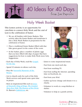 Holy Week Basket