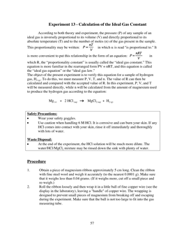 13-Calc of Ideal Gas Constant