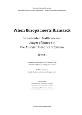 When Europa Meets Bismarck