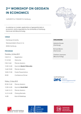 2Nd WORKSHOP on GEODATA in ECONOMICS