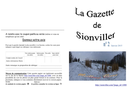 La Gazette De Sionvillette