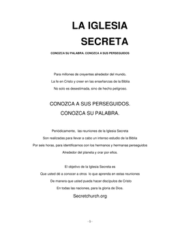 La Iglesia Secreta