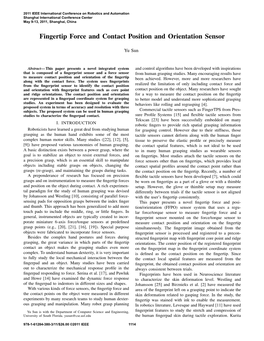 Fingertip Force and Contact Position and Orientation Sensor