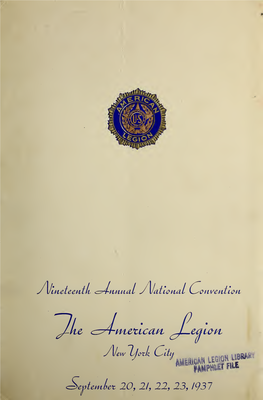 The American Legion 19Th National Convention: Official Program [1937]