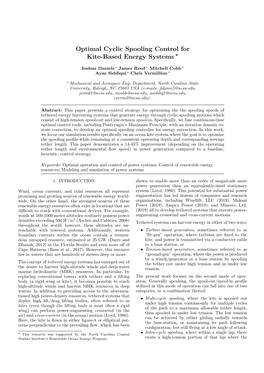 Optimal Cyclic Spooling Control for Kite-Based Energy Systems ⋆