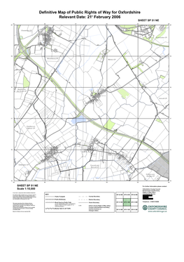 Definitive Map of Public Rights of Way for Oxfordshire Relevant Date: 21 February 2006