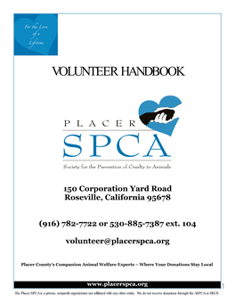 Volunteer Handbook