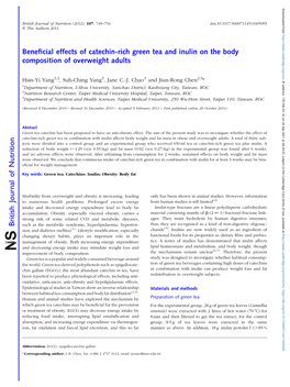 British Journal of Nutrition (2012), 107, 749–754 Doi:10.1017/S0007114511005095 Q the Authors 2011