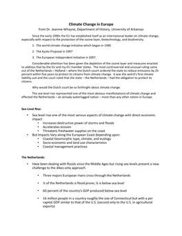 Climate Change in Europe from Dr