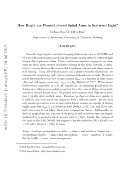 Arxiv:1612.00446V2 [Astro-Ph.EP] 24 Jul 2017