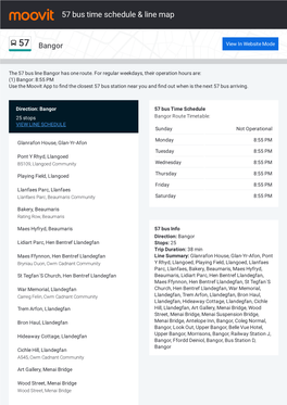 57 Bus Time Schedule & Line Route