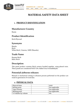 Material Safety Data Sheet