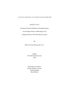 A Spatial History of English Novels 1680-1770