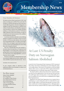 Membership News Promoting Norwegian-American Business Relations