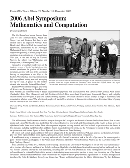 Mathematics and Computation by Nick Trefethen