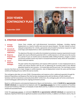2020 Yemen Contingency Plan