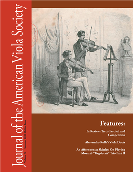 Journal of the American Viola Society Volume 32 Online, Summer 2016