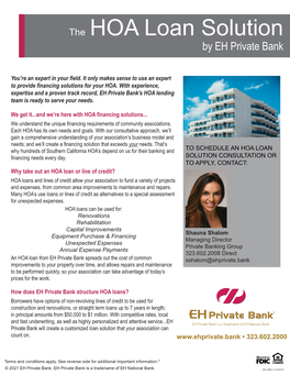 The HOA Loan Solution by EH Private Bank