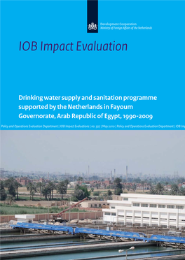 Drinking Water Supply and Sanitation Programme Supported by the Netherlands in Fayoum Governorate, Arab Republic Of