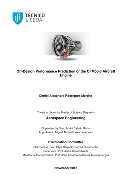 Off-Design Performance Prediction of the CFM56-3 Aircraft Engine