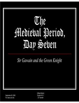 Sir Gawain and the Green Knight