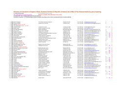 Directory of Crematoria in England, Wales, Scotland, Northern