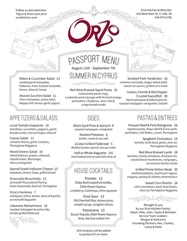 Passport Menu