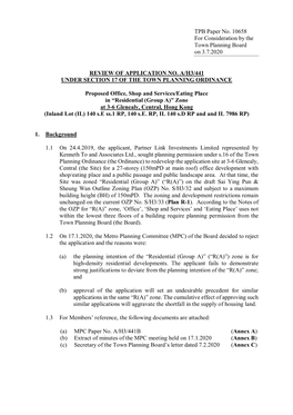 TPB Paper No. 10658 for Consideration by the Town Planning Board on 3.7.2020