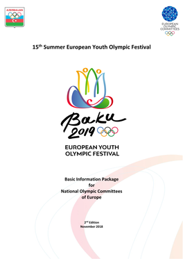 15Th Summer European Youth Olympic Festival