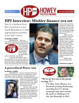 HPI Interview: Mishler Finance Era