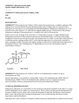 ANDROXY™ (Fluoxymesterone Tablets, USP) CIII Rx Only