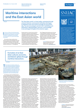 Maritime Interactions and the East Asian World