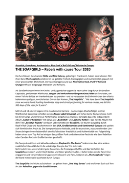 THE SOAPGIRLS – Rebels with Cause Tour 2020