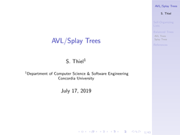 AVL/Splay Trees