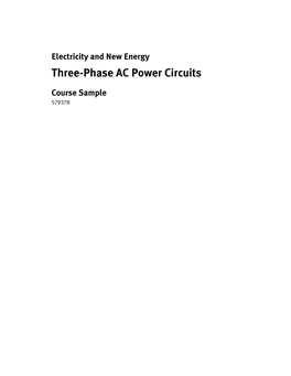 Electricity and New Energy Three-Phase AC Power Circuits