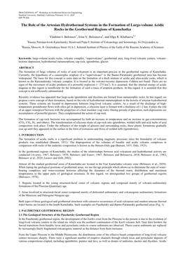 The Role of the Artesian Hydrothermal Systems in the Formation of Large-Volume Acidic Rocks in the Geothermal Regions of Kamchatka