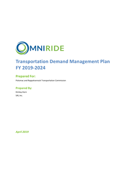 Transportation Demand Management Plan FY 2019-2024